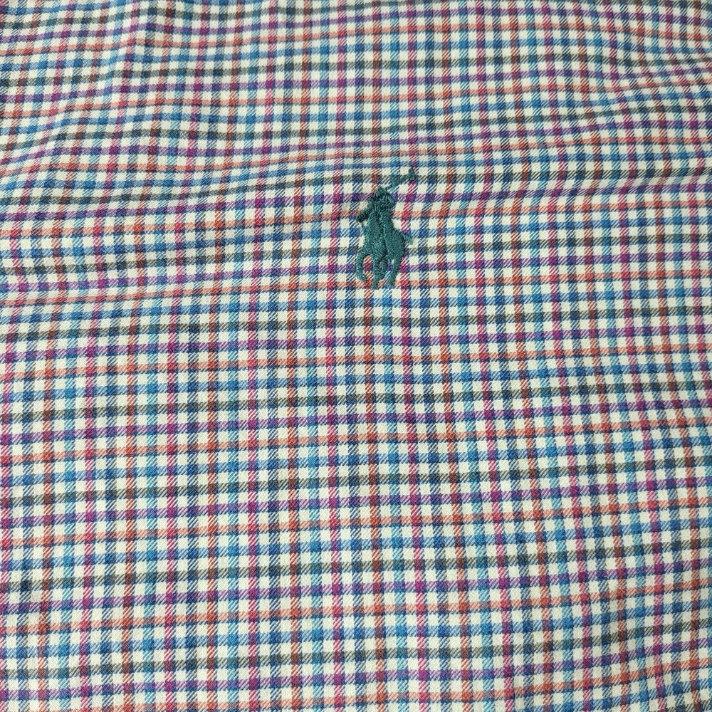 Ralph Lauren Shirt Mens XL Blue Check Long Sleeve Button Down Pony Logo Slim Fit - Picture 2 of 7